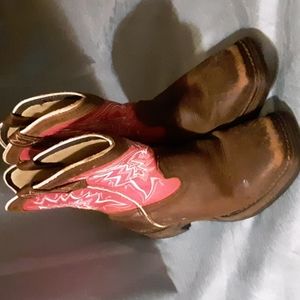 Used Durango brown and pink 2M little girl boots